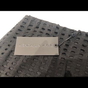 Kendall + Kylie perforated long mini skirt